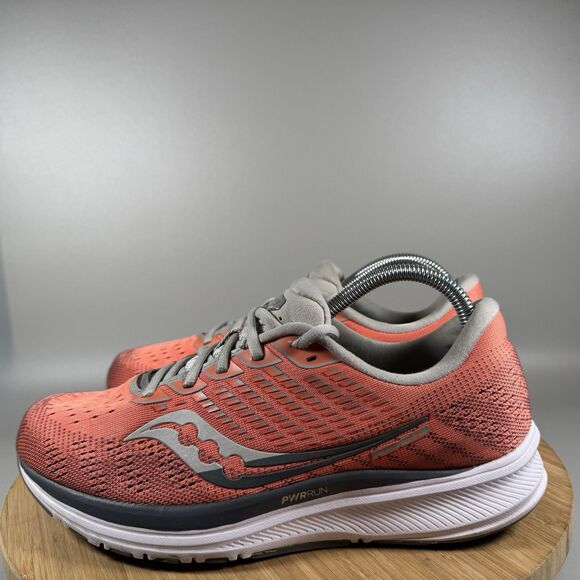 Saucony Ride 13 Women's Size 9.5 Orange Lace Up Running Shoes Sneakers Athletic - Picture 3 of 8